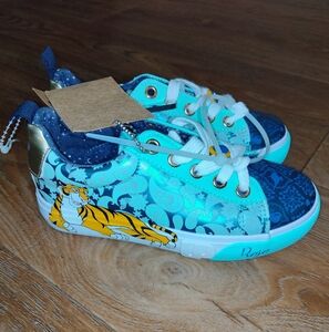 Kids Blue and Gold Sneakers
